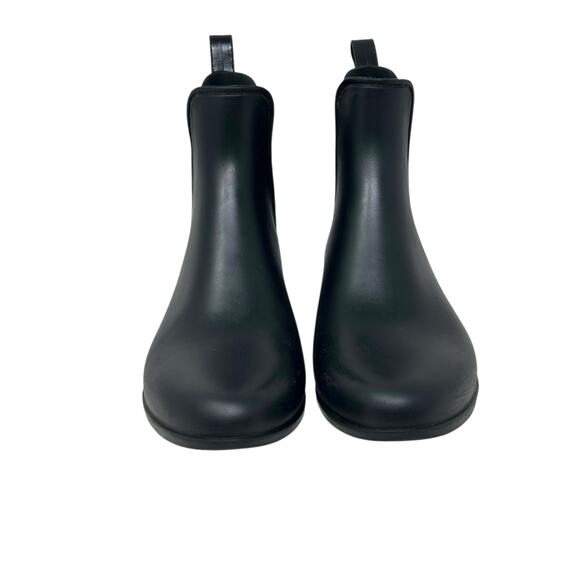 J.Crew Black Chelsea Rain Pull On Rubber Booties size 9 - Picture 8 of 15